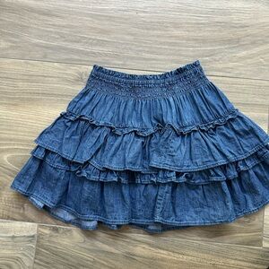 GAP x liveshakfancy Blue Layered soft denim like Skirt